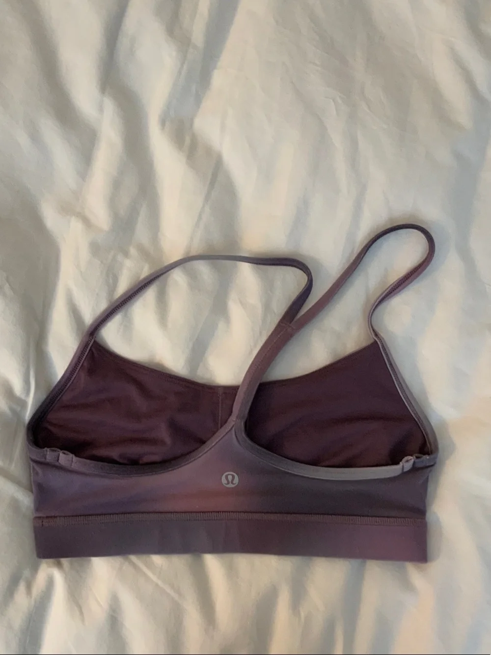 lululemon mauve purple strappy sports bra